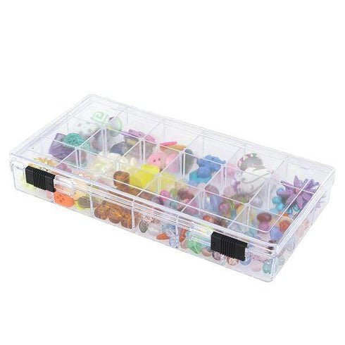 AussieSuperStore Art & Craft Essentials Storage Box Divided Organiser Storage Box Divided Organiser | Plastic Storage Container or Box 170050